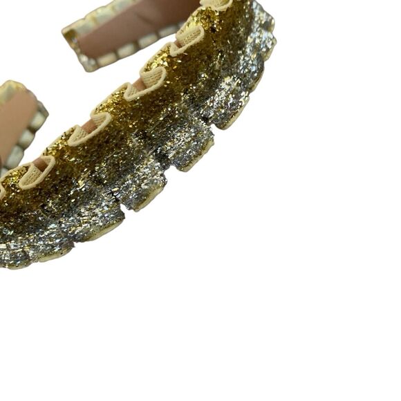 Eugenia Kim Rafaela Headband Holiday XMAS Metallic Velvet Gold Silver Ombre NWT